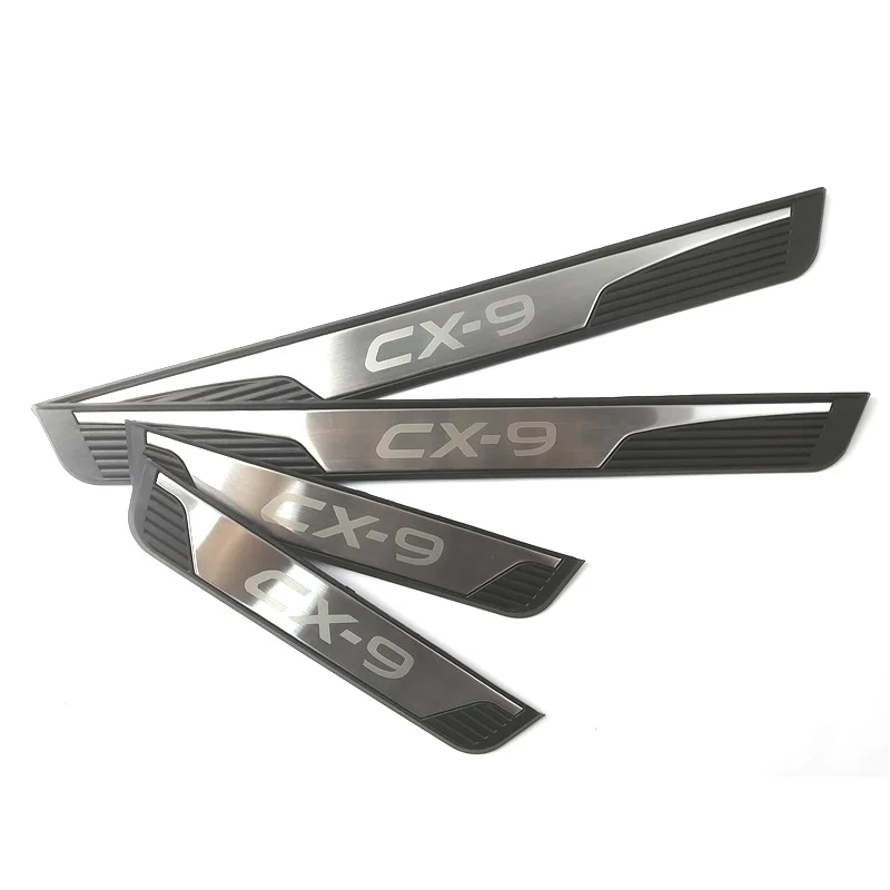 

4Pcs/Lot ABS Stainless Steel For 2016-2023 Mazda CX-9 CX9 CX 9 TC Sport Door Sill Pedal Welcome Scuff Plate Decoration Cover