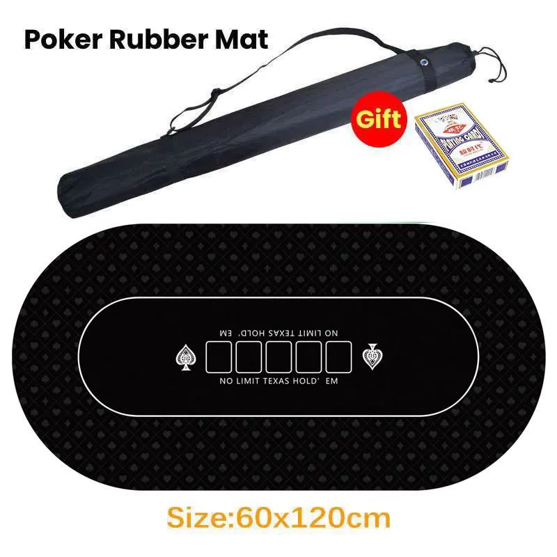 60x120cm Casino Table Cloth Texas Holdem Poker Mat Anti-Slip Poker Mat Poker Table Top Mat For Game Party Theme Party