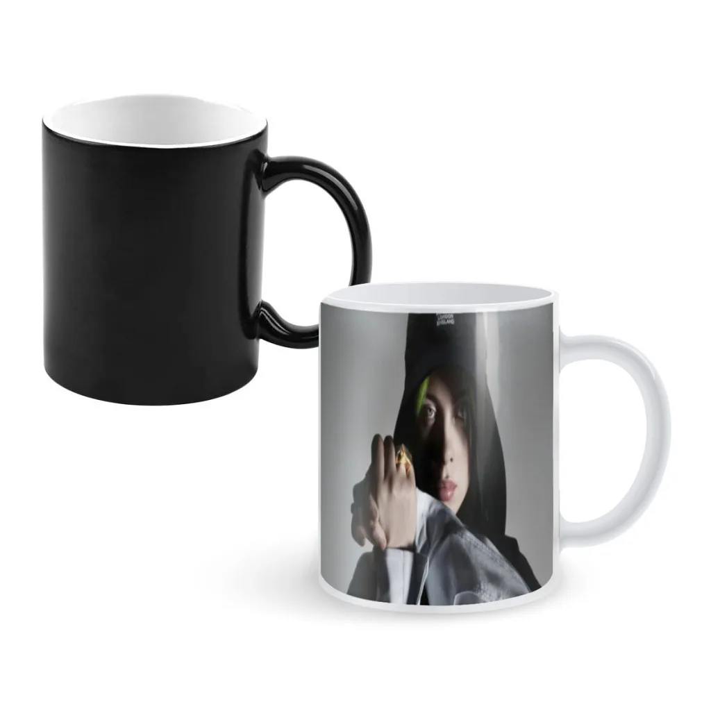 Famous Singer B-Billie Singer Creative Change Ceramic Mug Heat Revealing Coffee Cup Breakfast Cup Mug Friends Gift