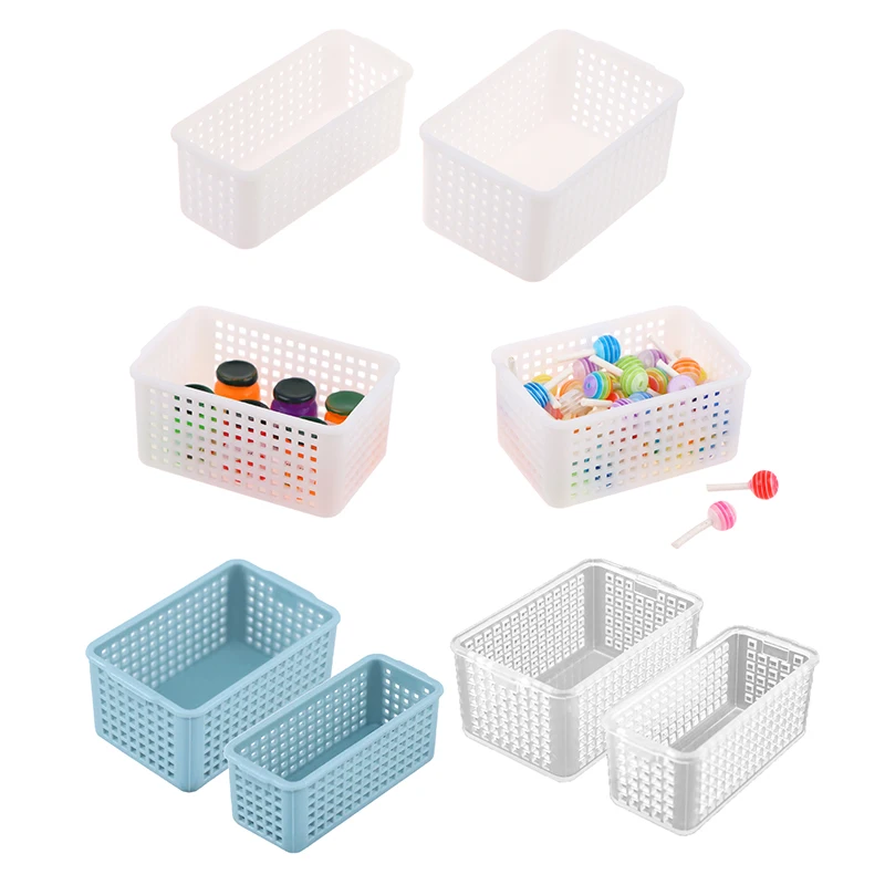 1:12 1:6 Dollhouse Miniature Storage basket desktop storage basket plastic kitchen sundries storage box Doll House necessities