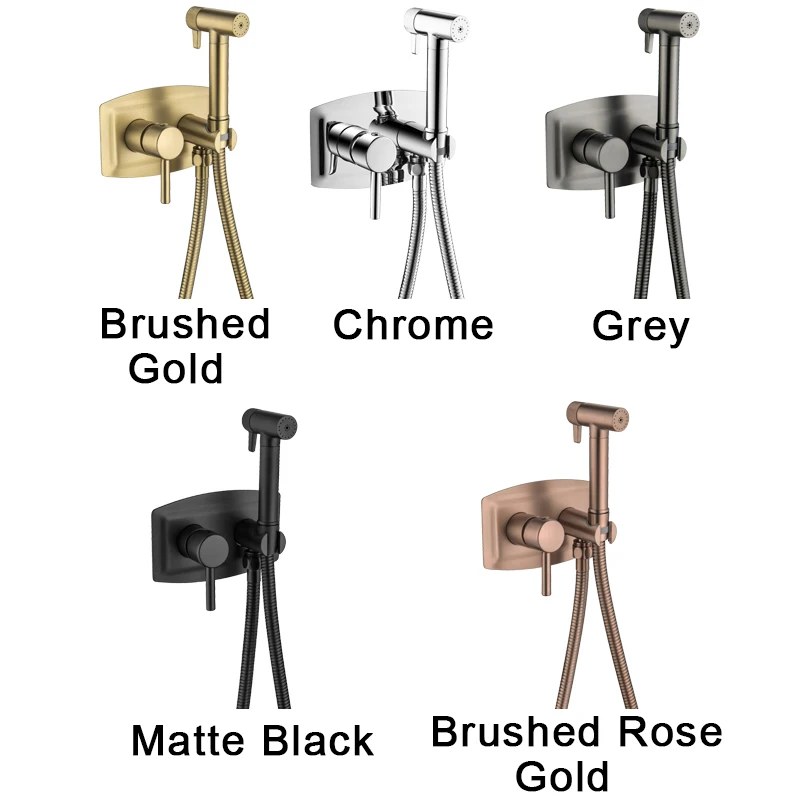 rass Toilet Bidet Spray Handheld Cleaning Diaper Hot Cold Black Bathroom Shower Set Gold Douche Kit Portable Sprayer Jet
