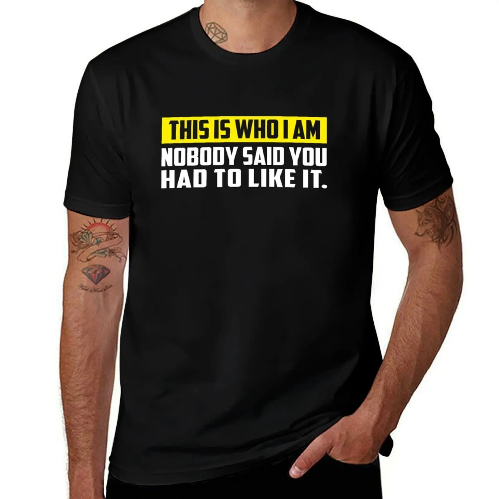 This is who I AM Nobody Said You Had to Like It T-Shirt Plus Size Summer Short Sleeve T-Shirt