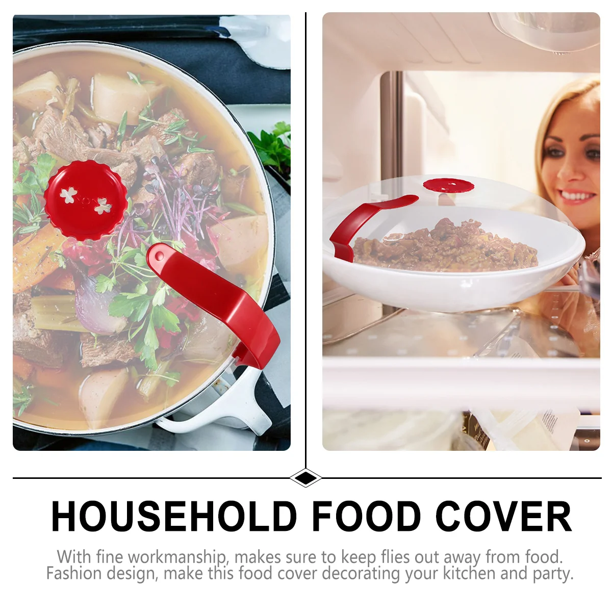 Microwave Splatter Cover Meal Mosquito-proof High Temperature Resistance Foldable