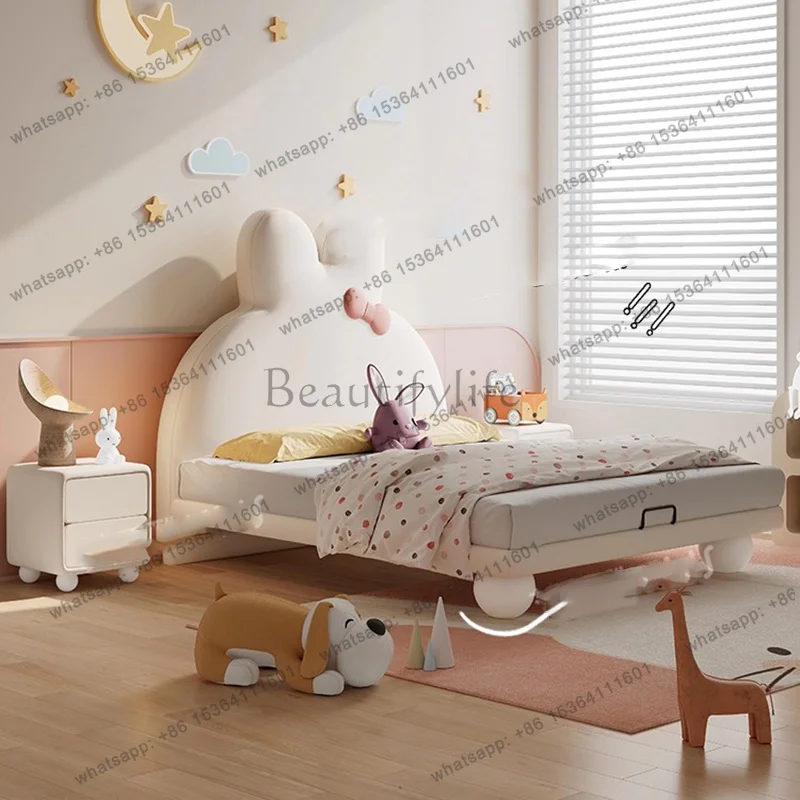 FG Baby Bedroom Bed Modern Headboards European Children Girls Bed Sleeping Design Wooden Wooden Letto Matrimoniale Home Furnitur