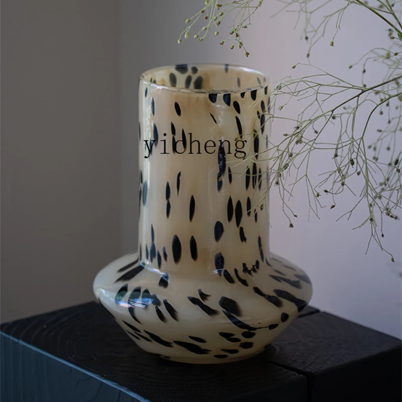 HP-30 Glass Vase Flower Dried Flower Large Diameter Vase Ornament