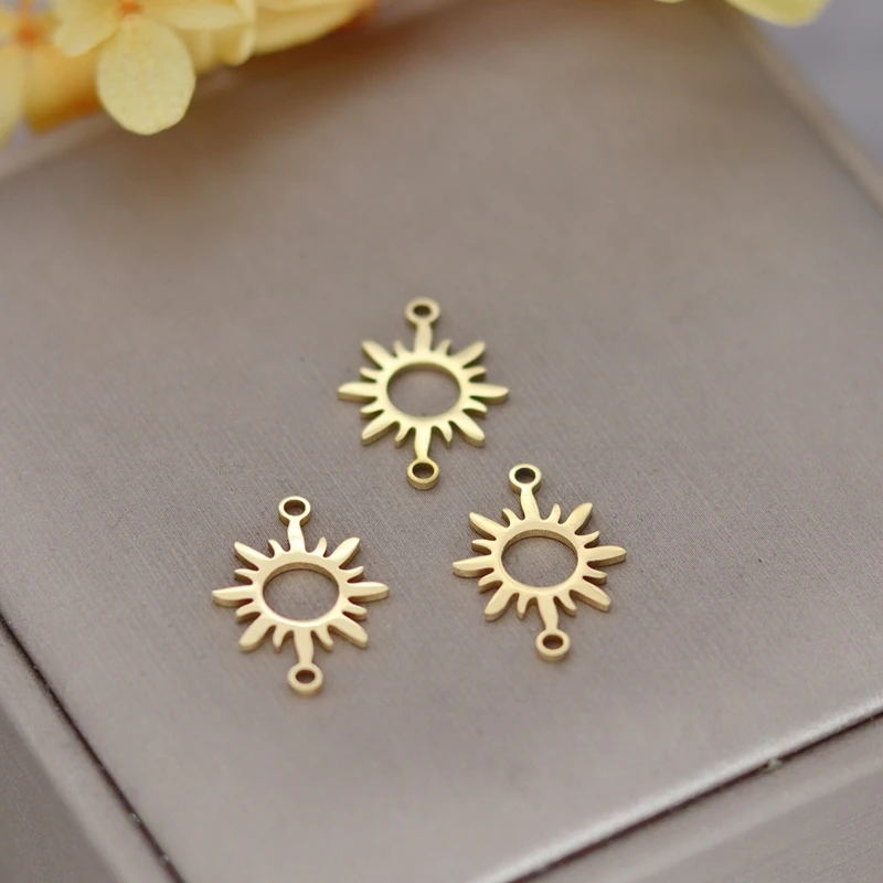 3 قطع النار الشمس قلادة موصل diy اكسسوارات سحر لصنع المجوهرات أساور الفولاذ المقاوم للصدأ قلادة المواد الحساسة #4