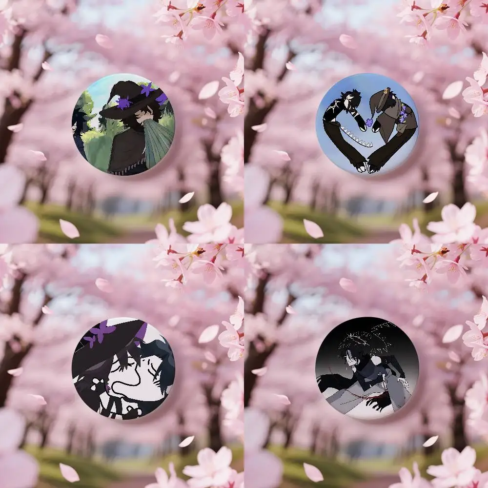 Anime A-Azure X Two Time Brooches Stylish Ornament Pins Exquisite Round Badge Bag Accessories Jewelry Gifts