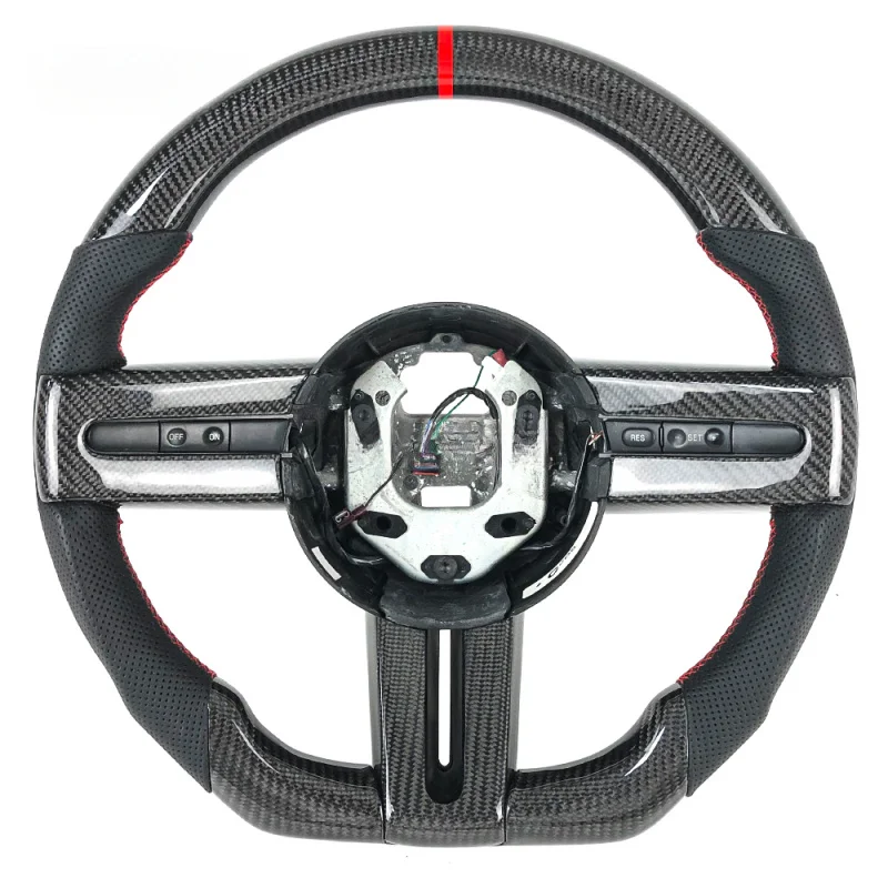 For Ford Mustang Real Carbon Fiber Steering Wheel 2004-2008 | Factory Wholesale | Customizable OEM