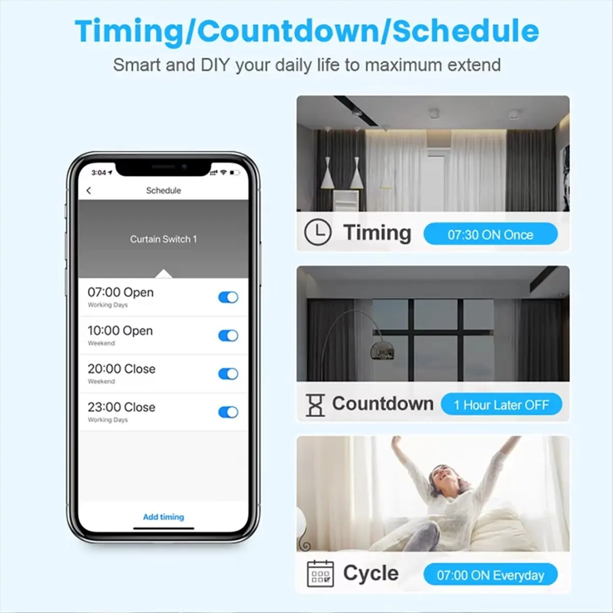 ABAN Tuya Smart WiFi Switch Mini Smart Breaker Smart Life Wireless Remote Control