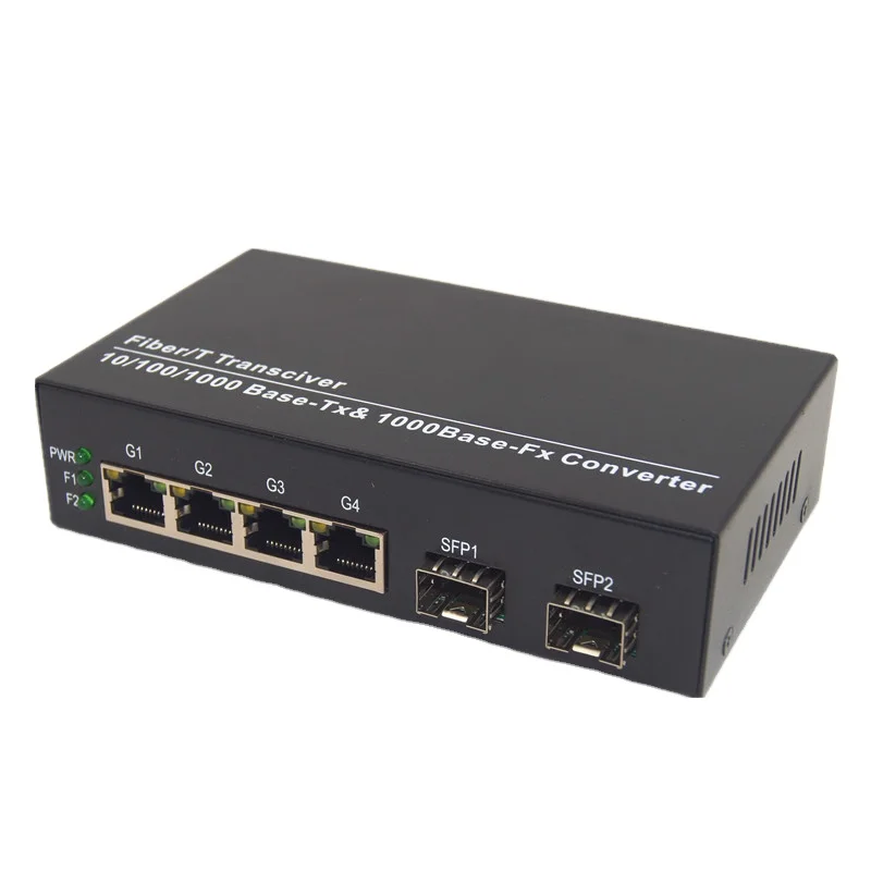 ATD-G420SFP Fiber Optic Media Converter Fiber Optic Switch 4 Port RJ45 2 Port SFP Gigabit Switch