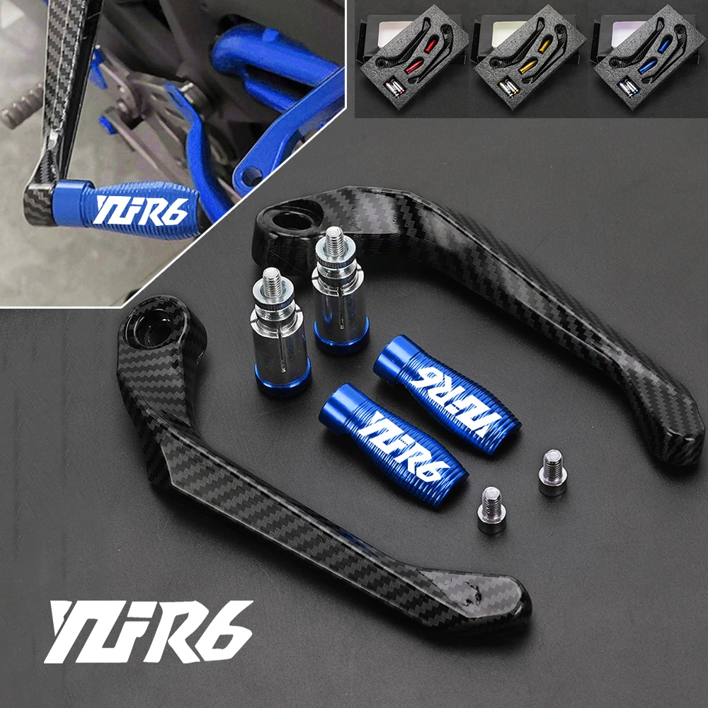 Handlebar Grips Guard Brake Clutch Lever Protector For YAMAHA YZFR6 YZF R6 R6S 1999-2024 2023 2022 2021 2020 2019 18 Motorcycle