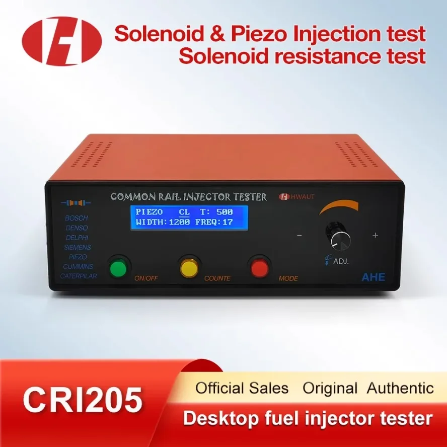 CRI205 d-iesel electromagnetic piezoelectric common rail injector tester with AHE dynamic stroke and solenoid valve counting
