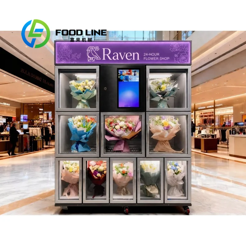 All‑Weather Indoor Flower Vending Machine High Definition Advertising Screen Intelligent Retail Machine For Exhibition And Event