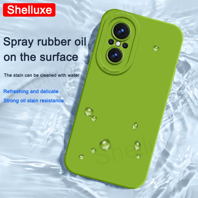 Voor Nova9 Se Case Shelluxe Vierkante Vloeibare Siliconen Zachte Hoes Voor Huawei Nova 9 9se Nova9se Schokbestendige Telefoonhoesjes