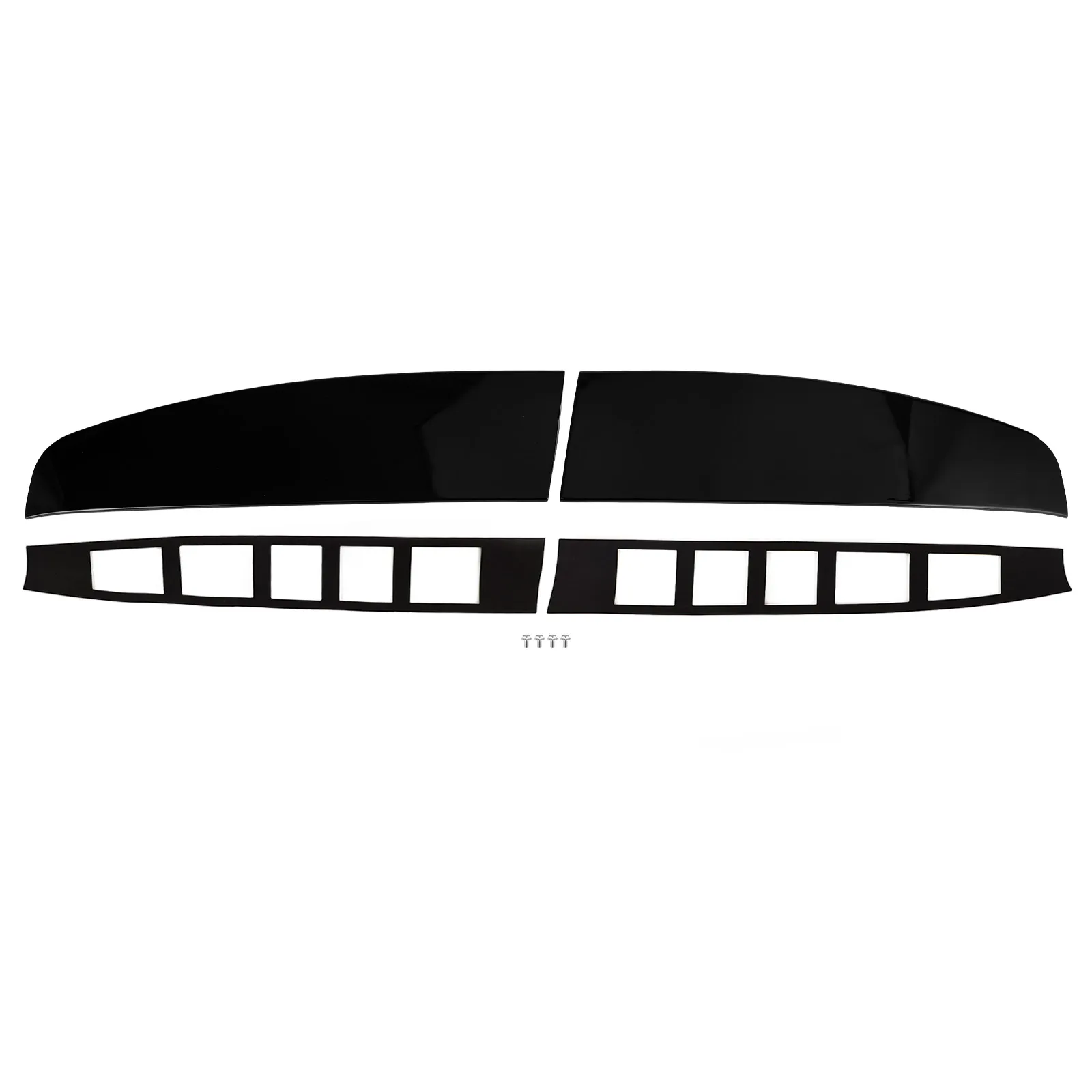 Gloss Black Rear Twin Barn Door Roof Spoiler For Ford Transit Custom 2012-2023
