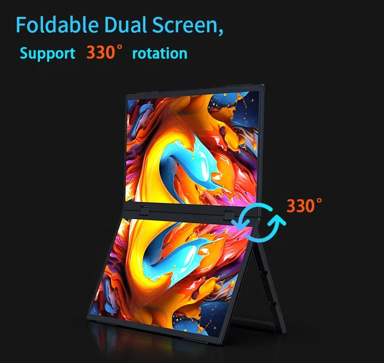 Custom logo Rotatable USB Type-C Secondary Screen Touch Monitor 18.5 Inch 1080p Dual Screen Portable Monitor for Laptop