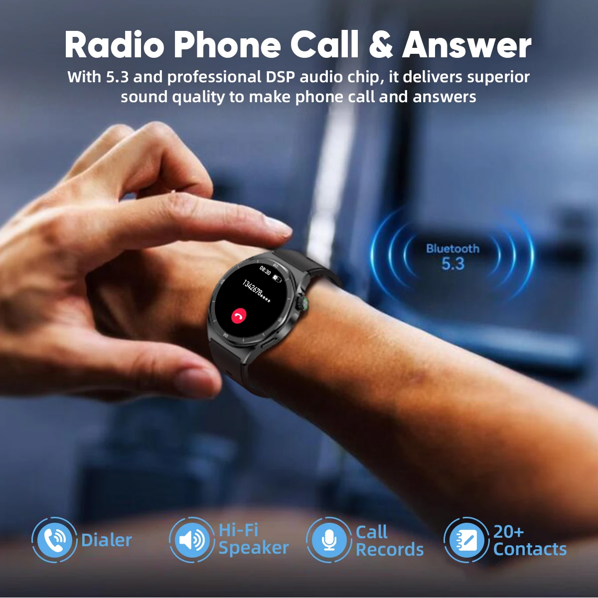 LIGE New Smart Watch 400mAh Men 100+ Sports Modes Health Monitor Man Watches Make Answer Call Voice Assistant Men's Smartwatches