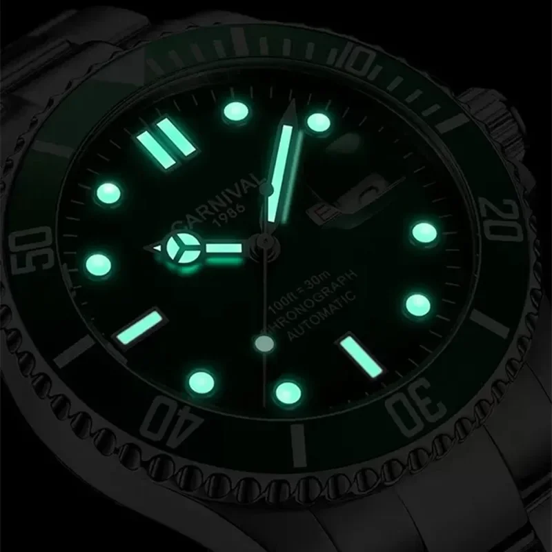 IW كرنفال حركة ساعات المعصم الميكانيكية الشهيرة التلقائي الياقوت الاصطناعي مرآة بسيطة الأعمال مقاوم للماء ساعة رجالي #5