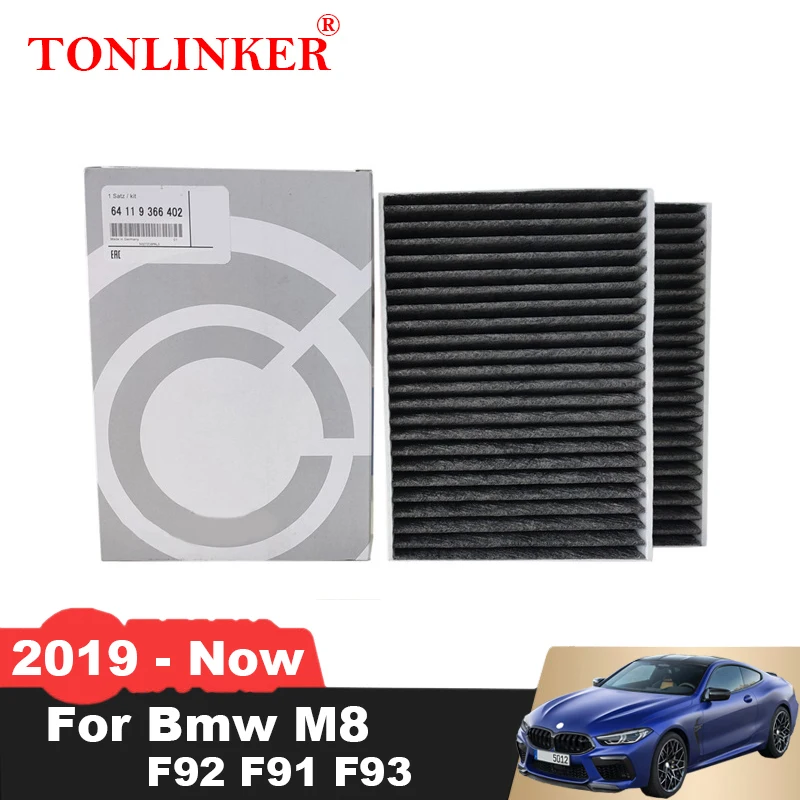 

TONLINKER Cabin Filter 64119366402 For Bmw 8 Series M8 F92 F91 F93 S63B44Tx 4.4L S63B44B 2019 2020 2021 2022- Car Accessories