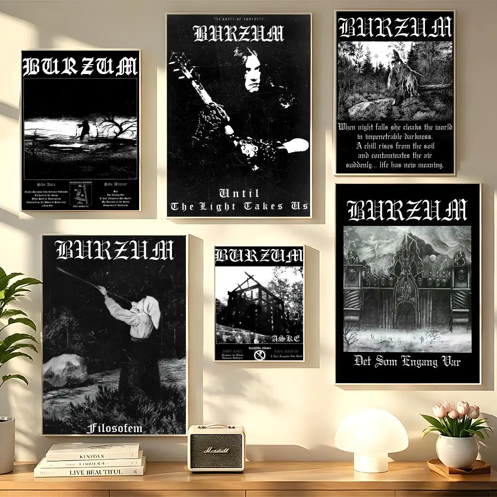 Singer Album B-Burzum Poster Decorative Wall Sticker Mural Print Artwork for Living Room Bedroom Hallway Home Decor Gift