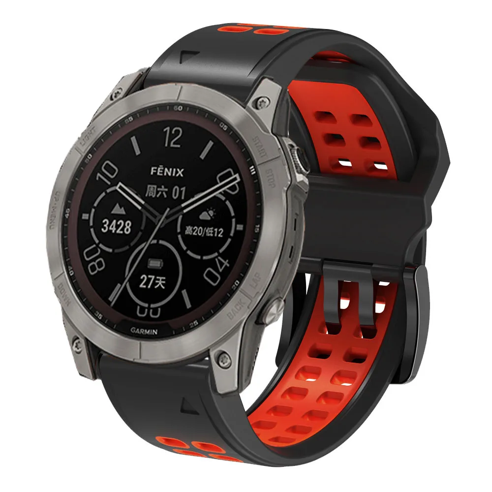 Correa de silicona suave para reloj inteligente, pulsera de 22mm y 26mm para Garmin Fenix 8, 7, 7X pro, 5, 6, 5X, 6X Pro Plus, 3 HR Sapphire