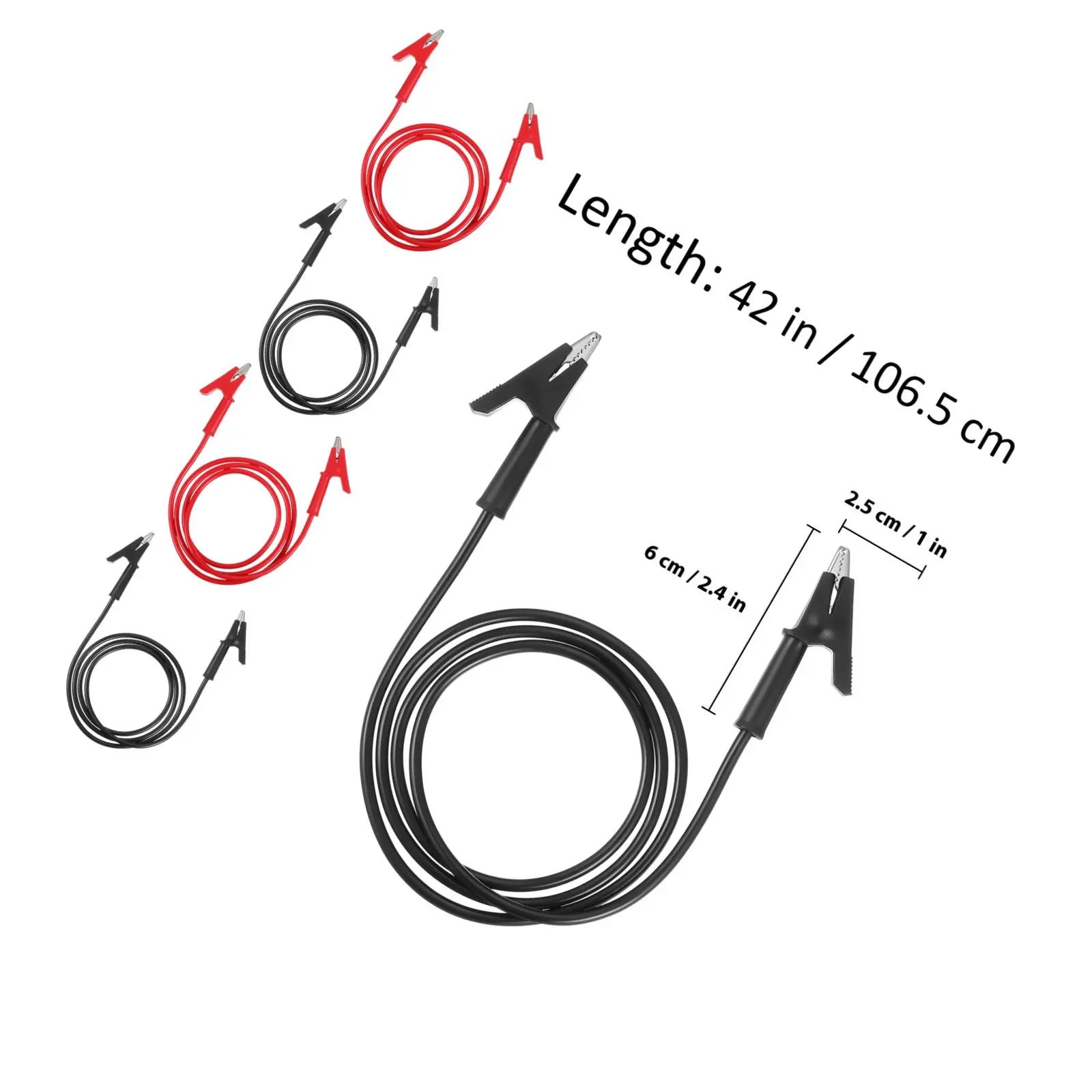 8 pcs Insulated Alligator Clips Testing Electrical Leads Halloween Christmas New Year Copper Test Leads Clip On Test Leads