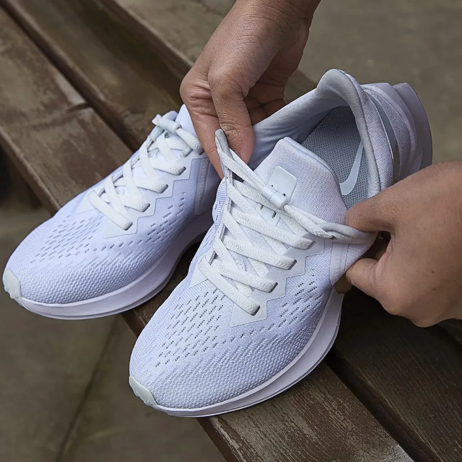 2 P أربطة أحذية مسطحة مرنة بدون ربطة عنق للبالغين - نظام مرن بدون ربطة عنق