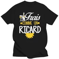 Women's Cotton Shirt Men's Setw Ricard Frais T Breathable Striped T-Shirt for All Seasons Comfortable Male Fashion Clothing