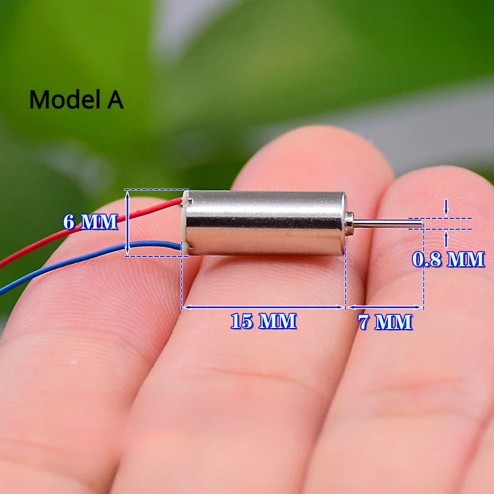 Micro 6mm*15mm 615 Coreless Motor DC 3V 3.7V 50000RPM/ 53500RPM High Speed Power Engine for RC Drone Engine UAV Accessories