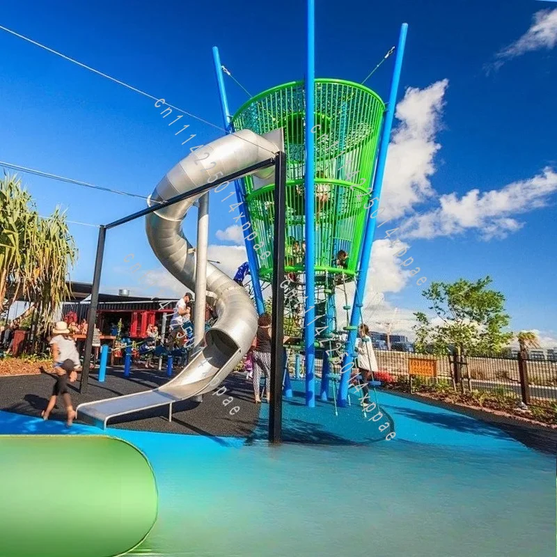 Outdoor Amusement Facilities Kindergarten Large Slide Outdoor Stainless Steel Slide Community Park