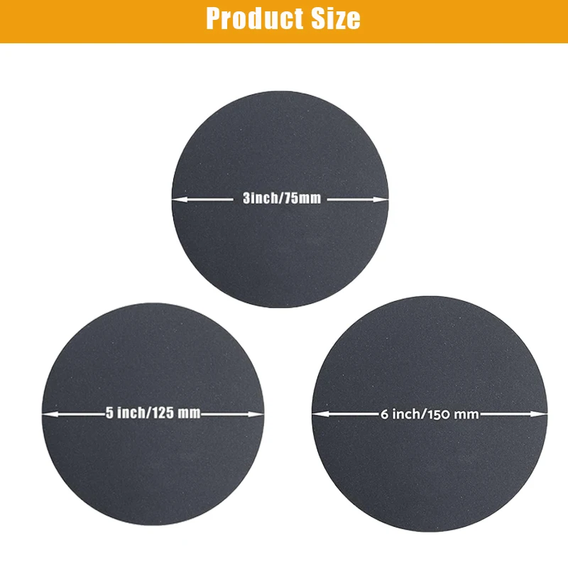 3/5/6 дюймов, 75/125/150 мм, шлифовальные диски в ассортименте, зернистость 60-10000, влажная и сухая наждачная бумага, совместимая со случайными орбитальными шлифовальными машинками, полировка