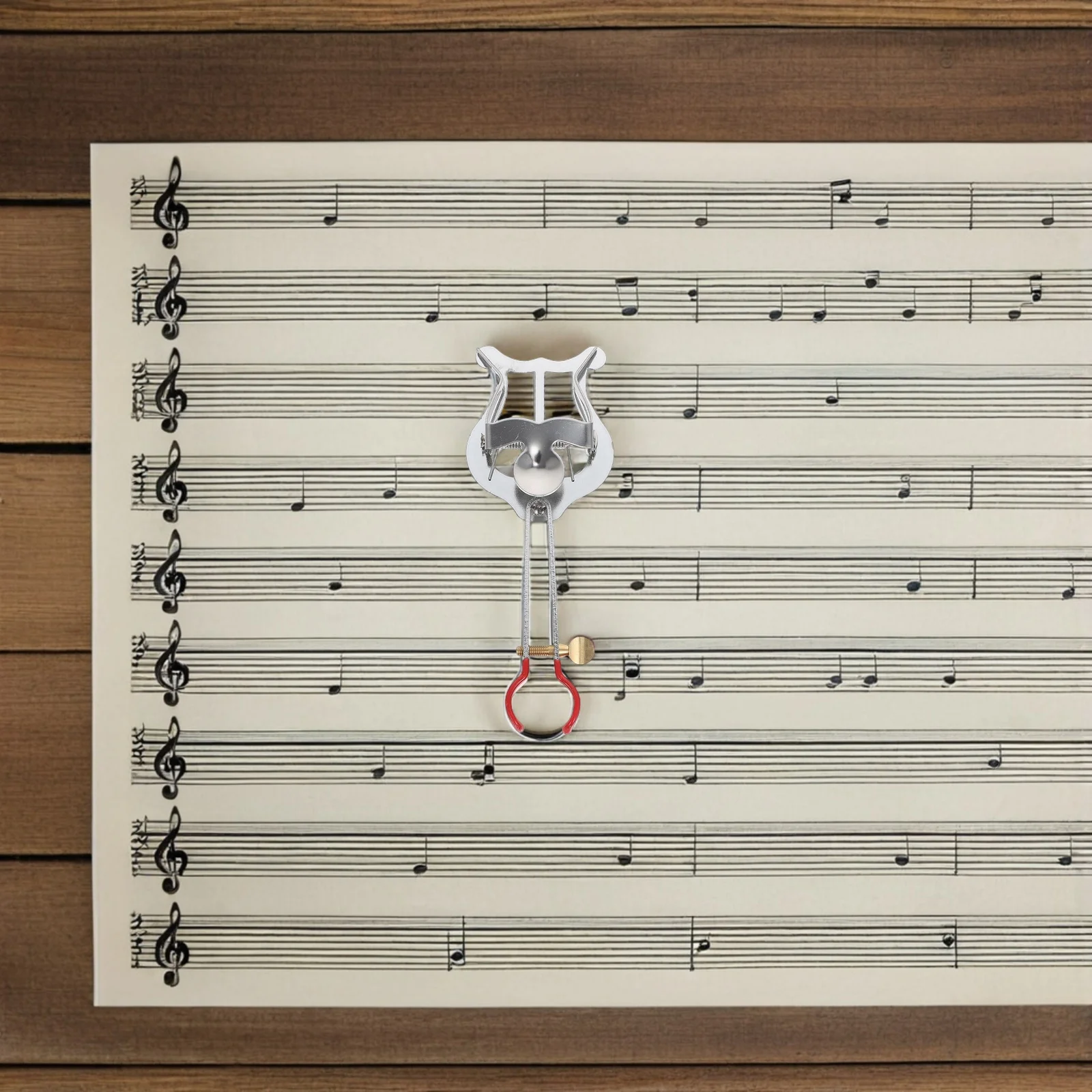 

Adjustable Metal Trumpet Lyre Lightweight Music Score Clip Non Slip Holder for Sheet Music Marching Performance
