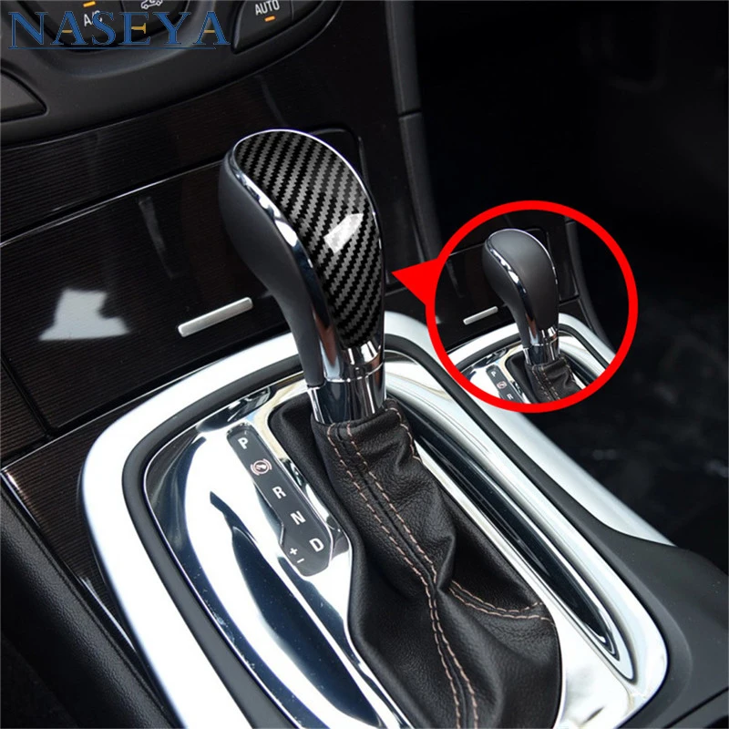 

Car Gear Shift Knob Cover Carbon Fiber Black Stickers Interior Protective Gear Shift Trim For Buick Regal 2016 2017 2018-2020