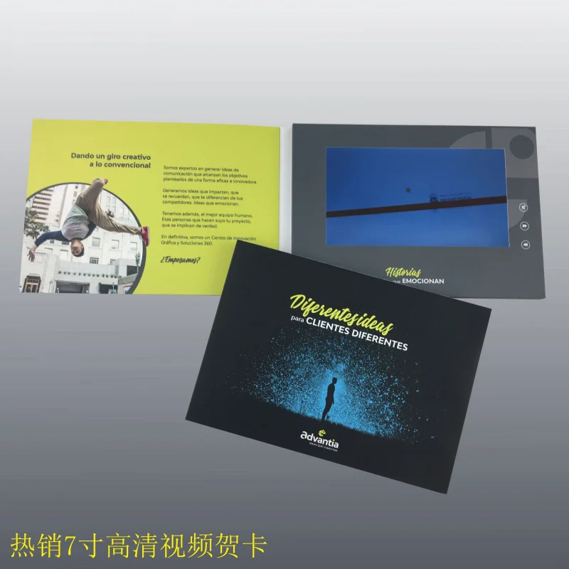 Customized. Factory Direct Sale High-Definition Screen Video Greeting Card/MP4 Greeting Card/Cultural Promotion Electro