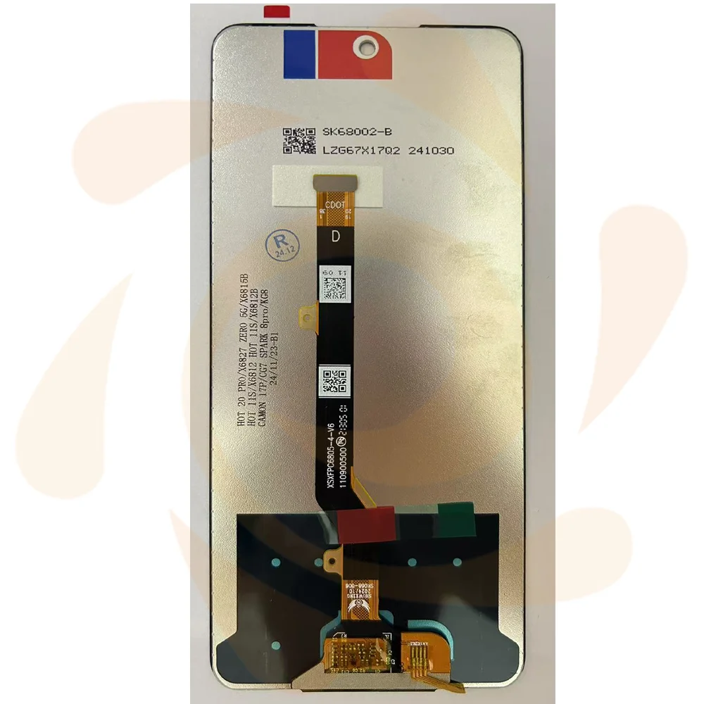 6.78 inches For infinix Zero 5g X6815 x6827 LCD Display Touch Panel Screen Digitizer Assembly Replacement Mobile Phone Parts