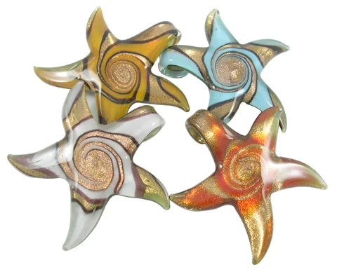 

5/50pcs Colorful Starfish Lampwork Glass Pendant Charms for DIY Making Necklace Earrings Bracelet Jewelry Accessories