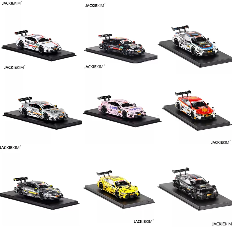 Modelo de coleção 1:43 simulação fundição sob pressão rally supercar c63 amg m4 dtm modelo de carro de liga gtr brinquedo infantil presente ornamentos
