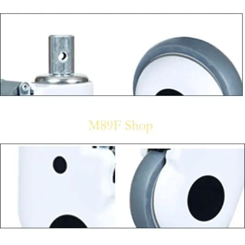 M89F 1PC Baby Walker Spare Wheel Practical Casters 360 Degree Designs with Quiet Rubber for Floor