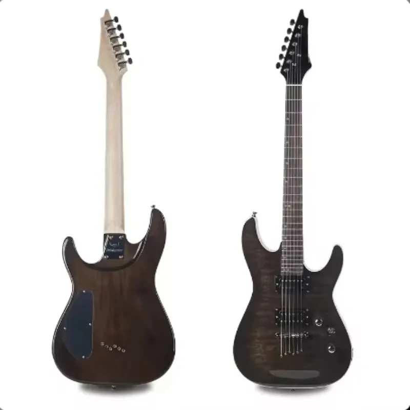 High Quality Vintage String-through-body Bridge Quilted Maple Veneer 6-String Electric Guitar Humbucker