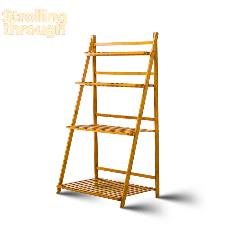 

Многоярусная напольная подставка для цветов Nanzhu из массива дерева, от пола до потолка, для балкона, гостиной, для суккулентов, комнатная полка