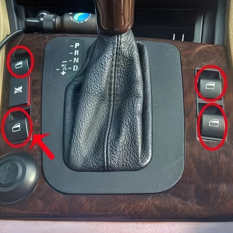 

1PCS Car Window Adjustment Switch Button Cover Replacement For BMW 3 Series E46 Auto Interior Switches Control 61318381514