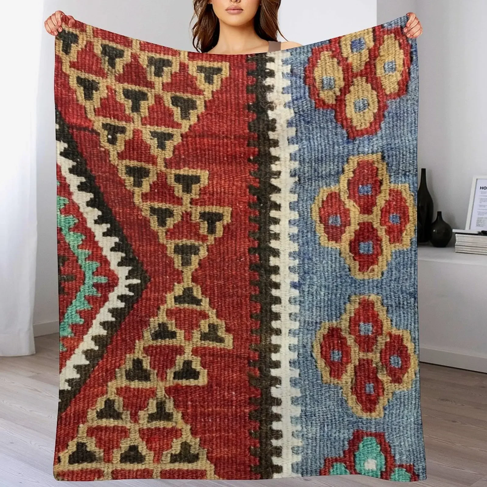 

Decorative Kilim, Navaho Weave, Woven Textile Throw Blanket Baby Sofa decorative Giant Sofa Blankets