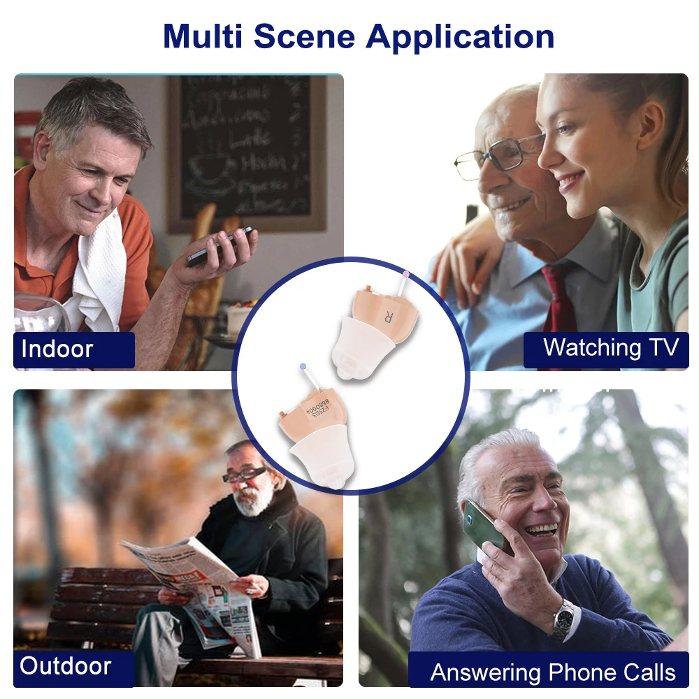 Deep Canal 16-Channel Digital Hearing Aid F23D3 Sound Amplifier Double layer earplugs Noise reduction For Elderly
