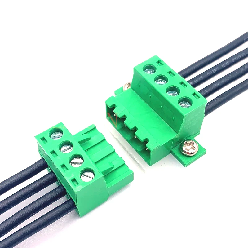 10PCS Pitch 3.81mm Aerial Butt Type Screw Terminal Block Connector With Installation Fixing Holes 2P-12P for 28-16AWG