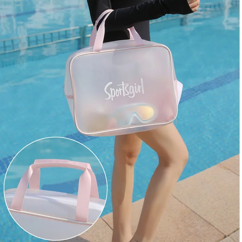 Beach Bags Kids Handbags Transparent Case Waterproof Bolsa Girl Water Pool Shoe Pouch For Summer Women\'s Gym Swimming Sports