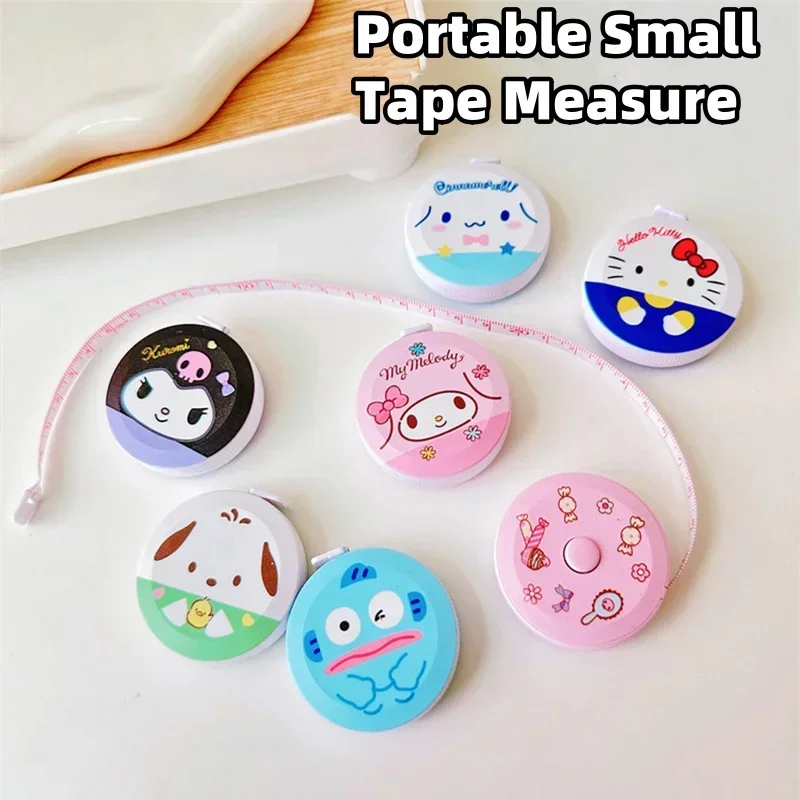 New Sanrio 1.5M Kuromi Cartoon cm inch double-sided Soft Tape Measure Scale Body Sewing Ruler Measure BWH Portable Soft Ruler