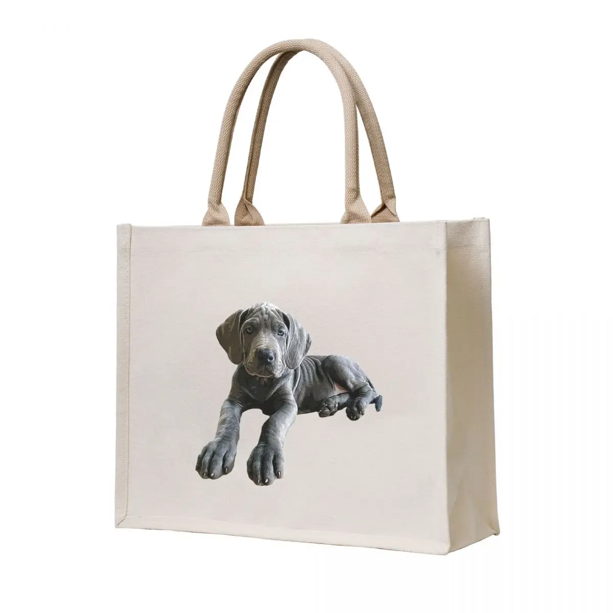 

Great Dane Blue Puppy Dog Tote Bag university shopper bag great bag reusable grocery bags