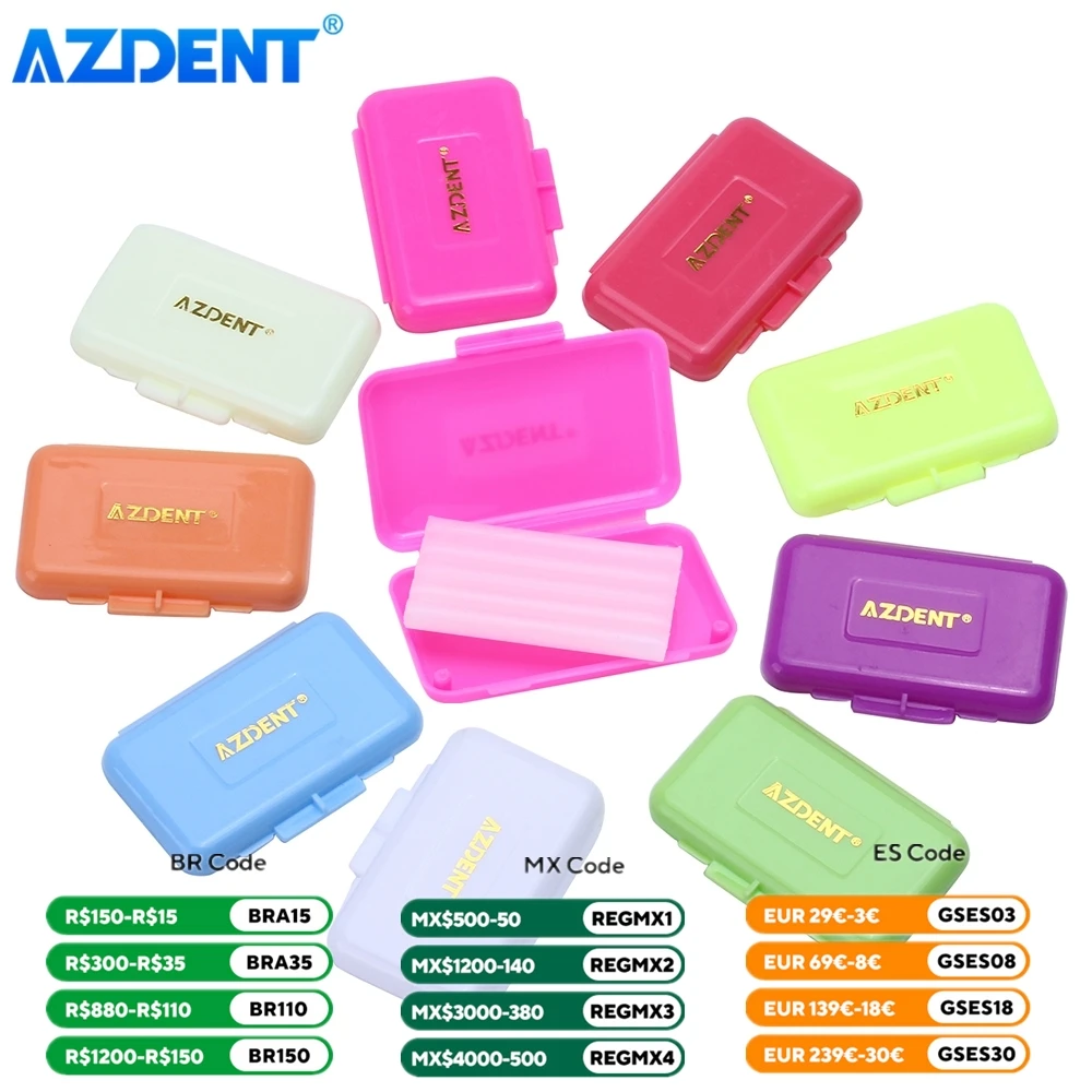 AZDENT 5 Box/Pack Dental Orthodontic Wax Relief Wax Sticks For Braces Gum Irritation 10 Type Choose Teeth Whitening Oral Hygiene