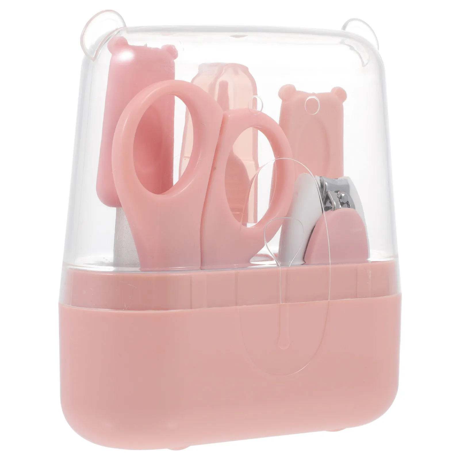 

1Set Baby Nail Clipper Kit Infant Grooming Nail Care Set Pink Safe Trimming Manicure Pedicure Kit for Newborn Toddler