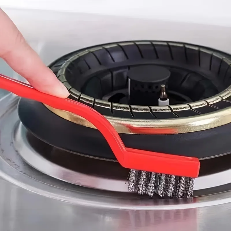 3pcs/gas stove cleaning brush stove range hood cleaning brush household kitchen dead corner decontamination wire brush